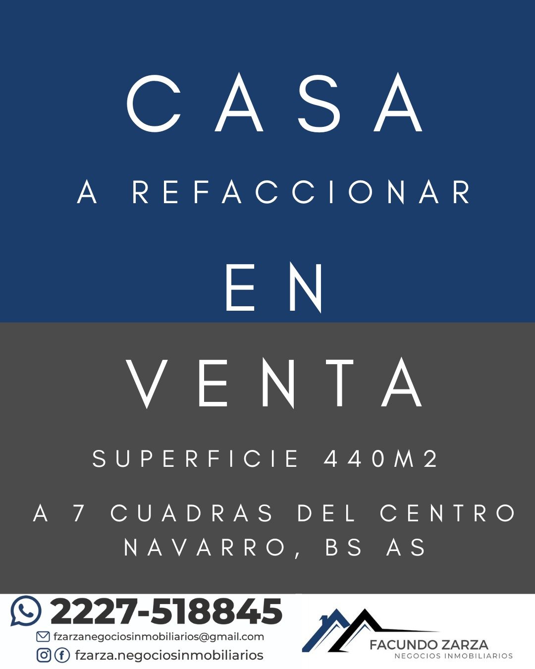 Casa a REFACCIONAR, en venta